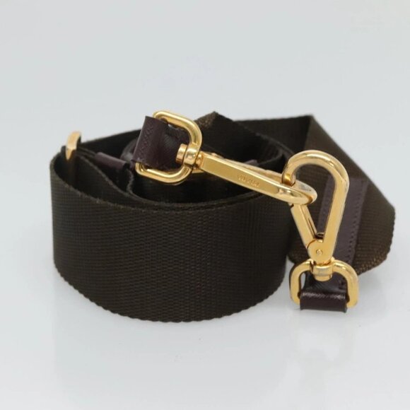 PRADA Shoulder Bag Nylon Khaki Gold Auth 120599 - Picture 11 of 16